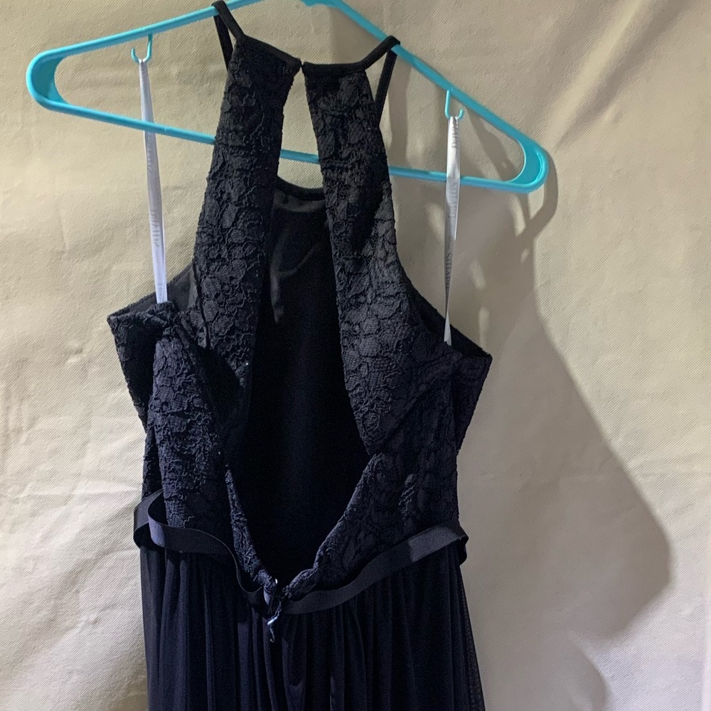 David’s bridal black bridesmaid dress